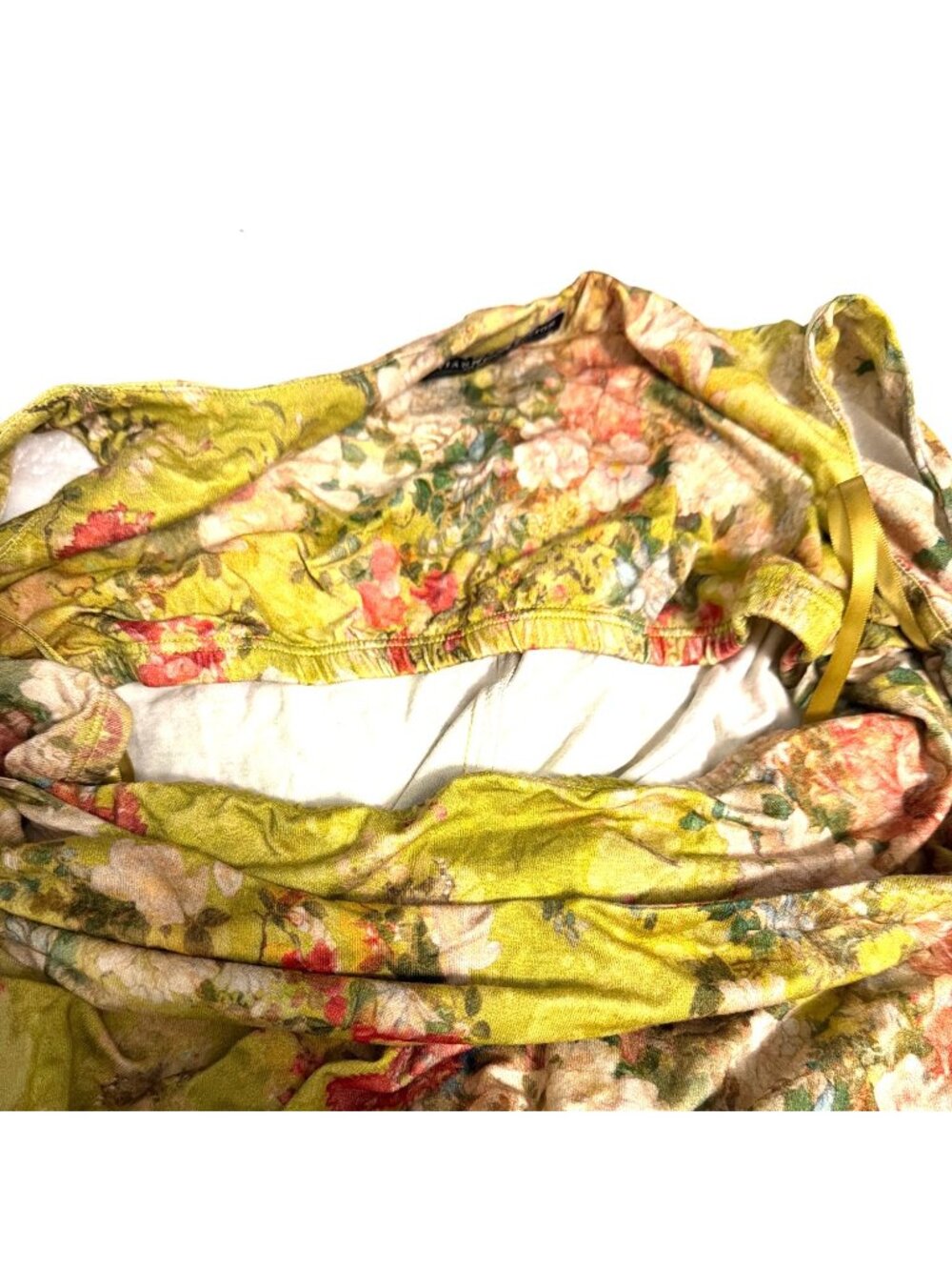 Peruvian Connection St Barth Floral Sleeveless Maxi Dress Green & Pink Size M - Picture 5 of 7